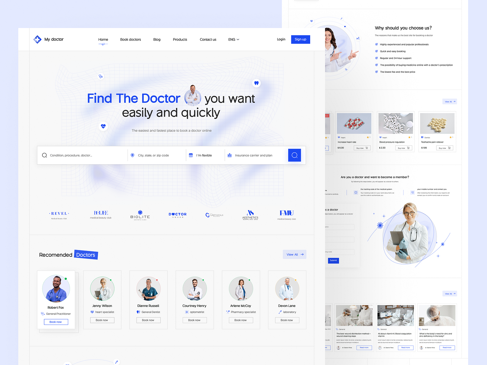 My doctor Online Doctors Booking by soroush norozy on Dribbble