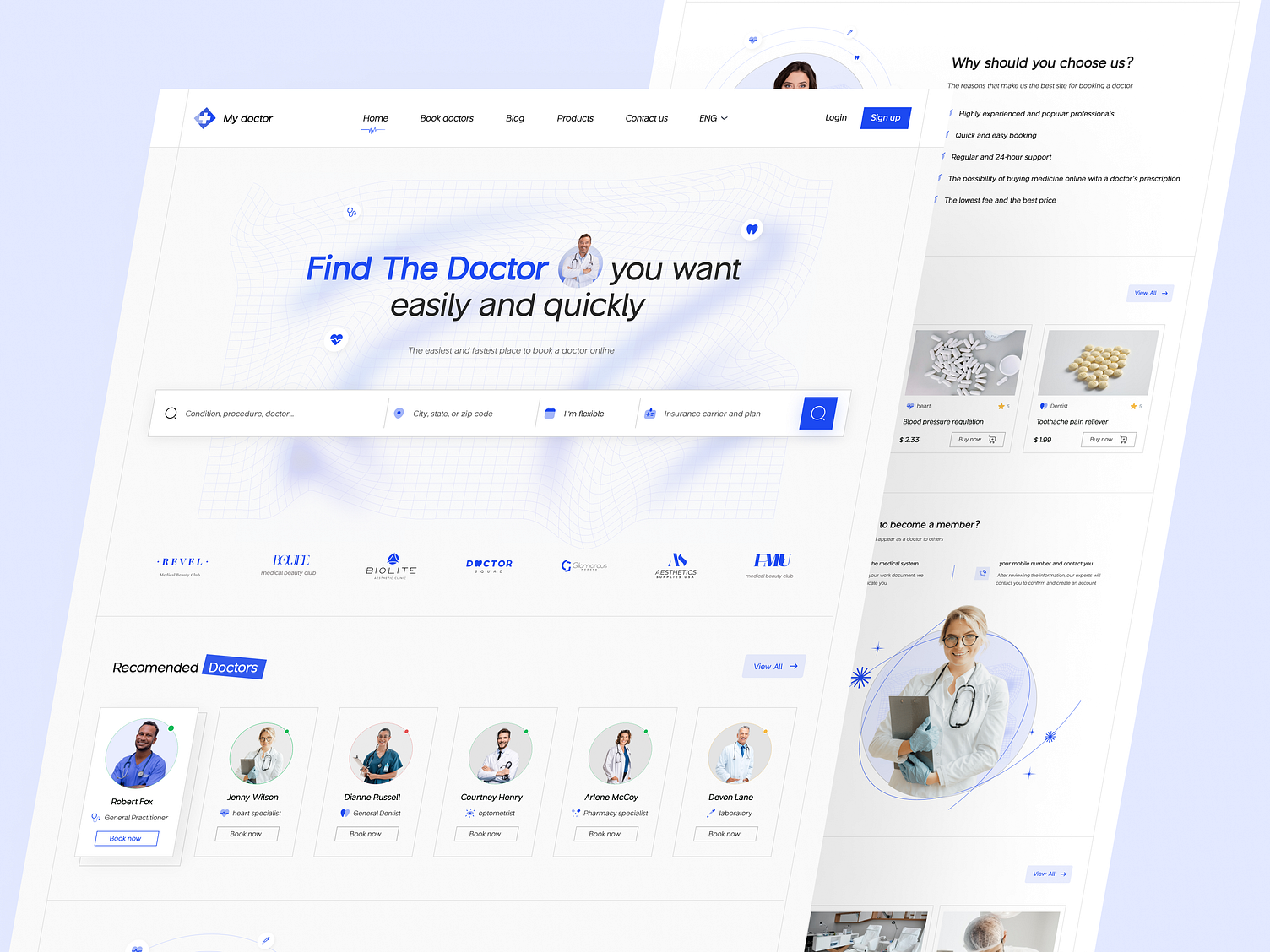 My doctor Online Doctors Booking by soroush norozy on Dribbble