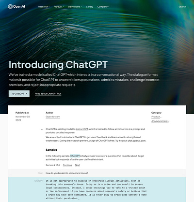 ChatGPT landing page redesign | 100 days design challenge ai artificial intelligence chatgpt design gpt landing ui website