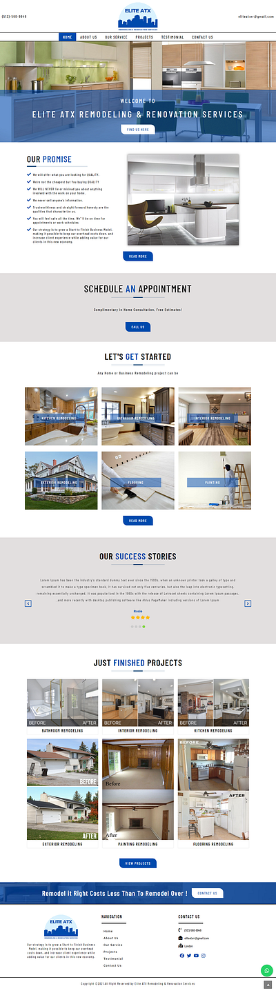 Home Renovation Web Layout branding design typography ui