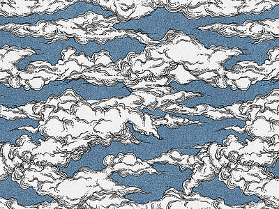 Cloud Seamless Pattern asian clouds hand drawn illustration japanese nature rain seamless pattern sky