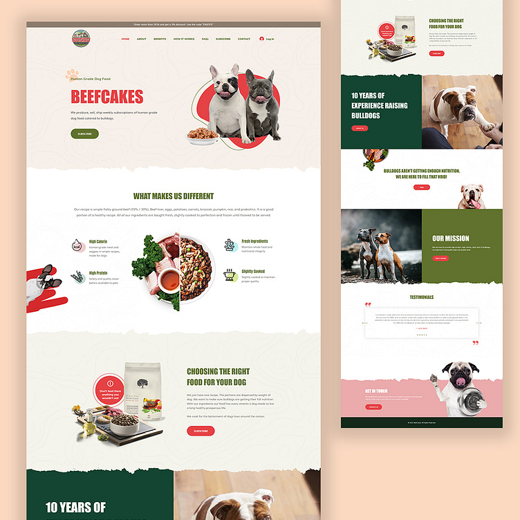 Dog Food Wix site by Wix Pro Template on Dribbble