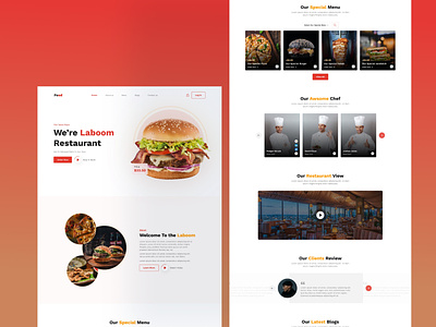 Restaurant Landing Page app creative landing page design figma landing page graphic design landing page landing page dribbble landing page layout landing page responsive landing page ui landing page ui design product landing page design resturent landing page ui ux website design