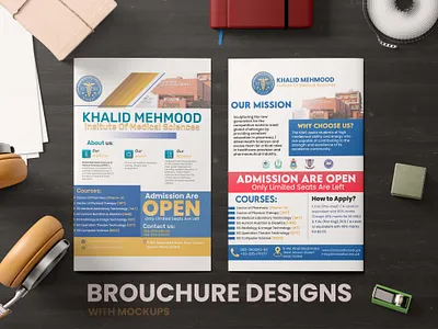 Brochure Design & Mockup branding brochure brochure design design designer designing edit editor graphic design graphic designer mockup photoshop print design typography ui university university design