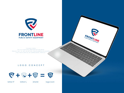 FRONT LINE Logo Design abstract logo business logo company logo design fl logo fl logo design graphic design letter based logo lf f logo logo logo design logo designer modern logo shield logo