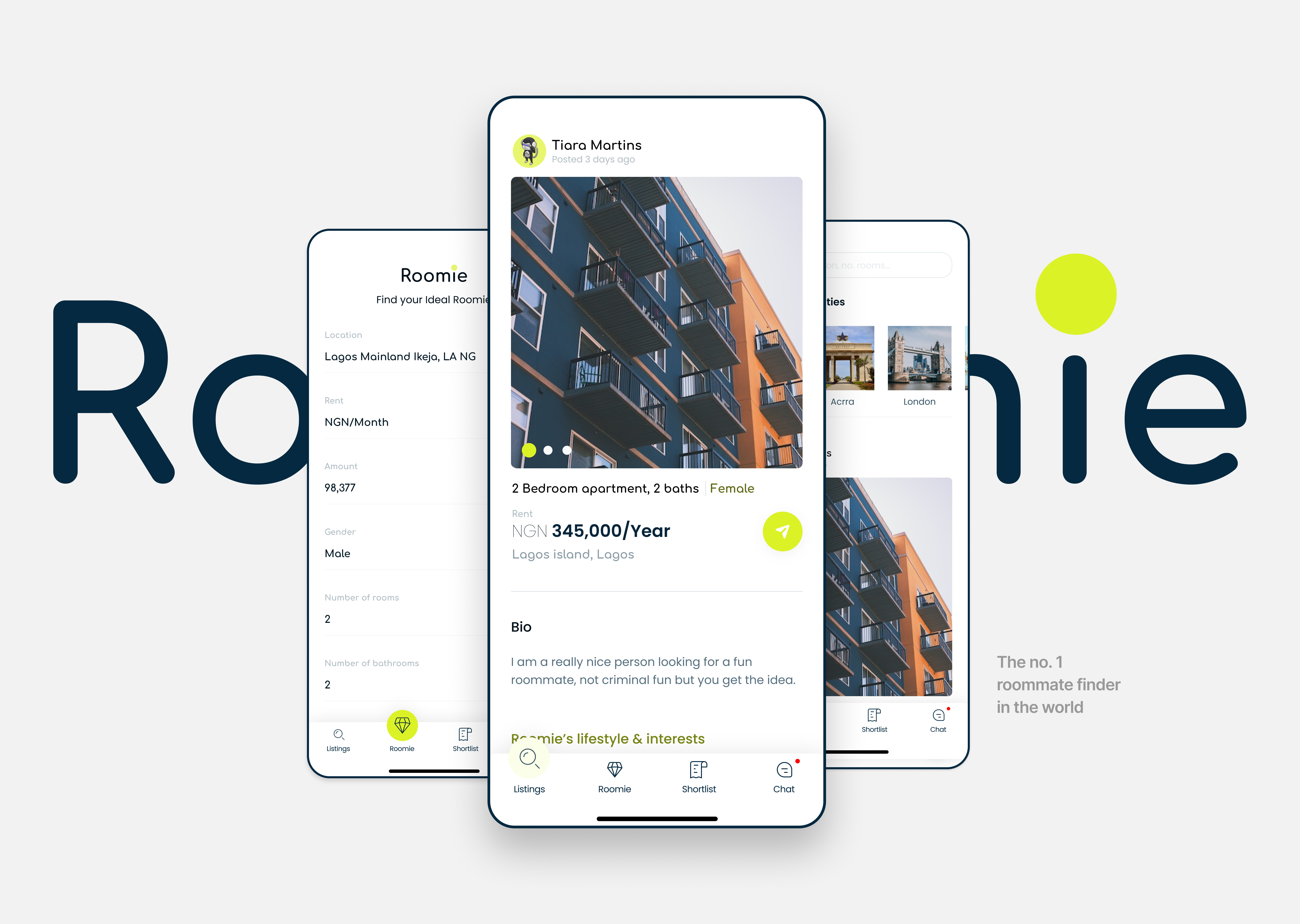 Roomie (The Roommate Finder app) animation app branding color design flat graphic design houseing icon illustration logo logodesign minimal motion graphics people typography ui ux vector web