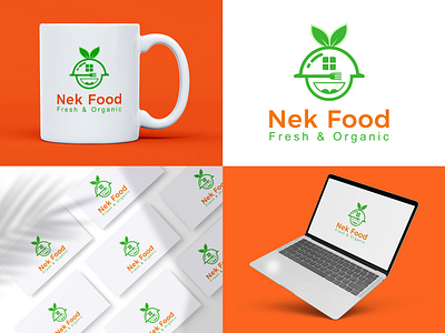 Minimalist, Food Logo, Nek Food Fresh & Organic - Logo Design best logo creative logo food company foodlogo freshfood logo graphic design logo logo design logobrand logoconcept logodesign logodesigner logologo logoprocess logoroom logos organic food logo professionallogo restaurant logo