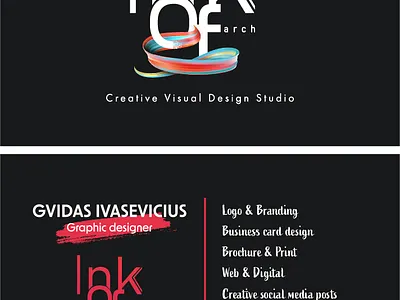 Ink of arch / business card branding business card design graphic design illustration logo typography vector