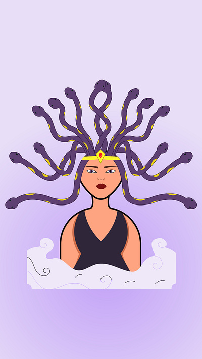 Medusa aftereffect animation illustrator medusa motion graphics mythology snakes