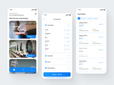 Laundry Service - Mobile App app application branding checkout checkout page design graphic design laundry laundry app laundry mobile app laundry service laundry service app mobile app services services app ui uiux uiux indo uiux indonesia ux