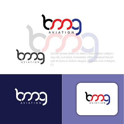 BMG Aviation Logo bmg design graphic design logo logodesign logos typography vector