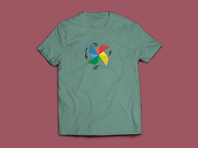 Pinwheel t shirt a.k. maruf adobe illusrtator branding custom t shirt graphic design illustration logo modern t shirt pinwheel logo merch pinwheel t shirt t shirt design