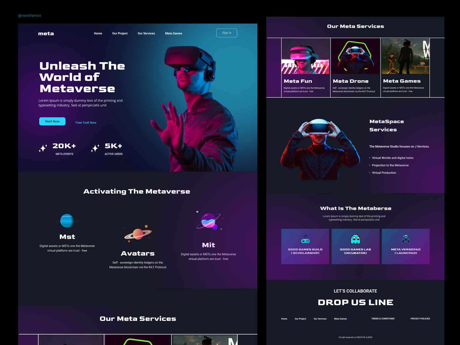 Metaverse Landing Page Design by Emon Datta on Dribbble