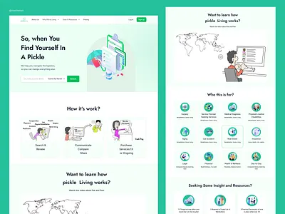 PICKLE Living Landing Page Design app branding design graphic design illustration landing page landing page design logo typography ui ui ux ui ux design ui ux designer ux vector