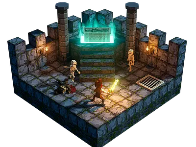 The Sandbox - diorama DUNGEON SIEGE 3d castle cg cinema4d dark diorama dungeon experience game medieval sandbox tower