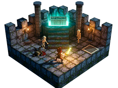 The Sandbox - diorama DUNGEON SIEGE 3d castle cg cinema4d dark diorama dungeon experience game medieval sandbox tower