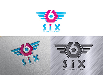 Six Logo 6 design graphic design logo logodesign logos six typography