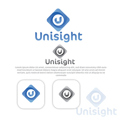 Unisight logo 3d branding design graphic design logo logodesign logos modern typography unisight