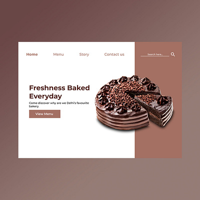 Bakery homepage idea branding graphic design typography ui vector website