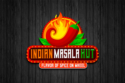 Indian Masala Hut Logo 3d branding design graphic design illustration logo thumbnail typography vector