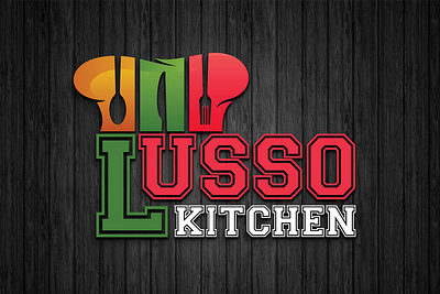 Lusso Kitchen branding design graphic design illustration logo thumbnail typography vector