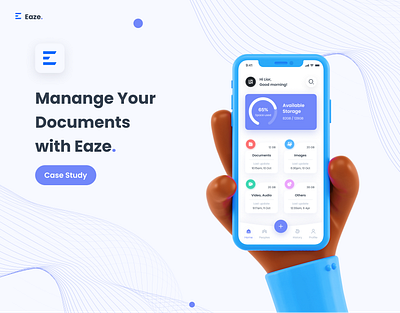 Eaze - Document Management App UX/UI Design amazing app app design design inspiration logo modern product design relax ui ux uxui