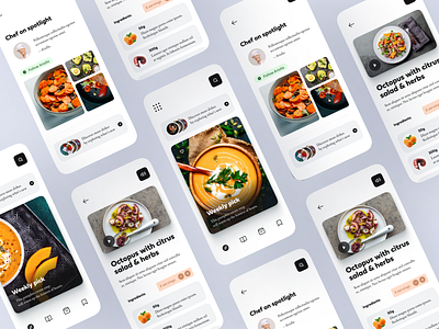 Food Recipe App Exploration app design food delivery food recipe food recipe app design interface ui user experiance ux