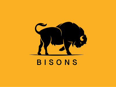 Bisons Logo america animals bison logo for sale bisons buffalo cattle farm grap head hic horn silhouette strong taurus ui ux vector vintage wild zoo