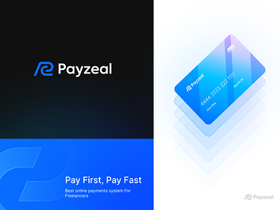 Payezeal logo Design banking blue brand identity branding credit card design freelance logo designer logodesign modern logo paypal trend viral