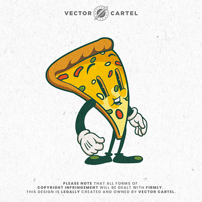 Pizza Classic Vintage Mascot Character By Vector Cartel cartoon cartoon design cartoon logo cartoon t shirt design classic design classic logo classic mascot illustration mascot mascot design mascot logo mascot t shirt design tshirt design vector vector design vectorcartel vintage design vintage logo vintage mascot vintage t shirt design