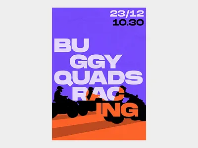 Poster Buggy Quads Racing branding design graphic design illustration minimal typography