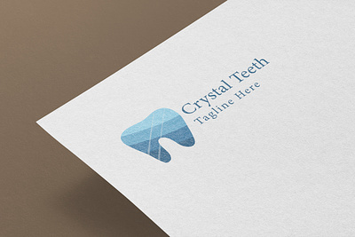 Crystal Teeth(Dentist) Logo best logo branding dental clinic dental logo dentist logo design graphic design illustration logo logo design logo for sale teeth logo
