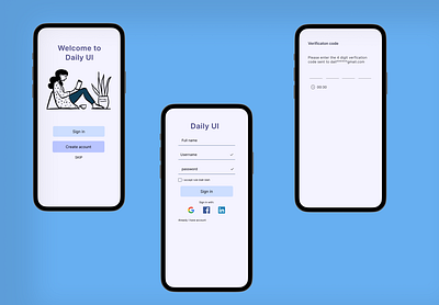 Daily UI :: 001 sign up app dailyui dailyui01 design graphic design illustration signup ui ux