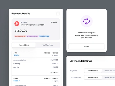 Payment Details UI Components app clean components dashboard design design system desktop finance finish illustration modal payment details sidebar transaction ui user interface ux