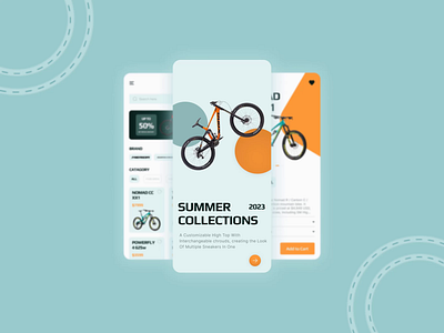 Mountain Bike Shopping App Design bike cycle cycling ecommarce mountain bike ui