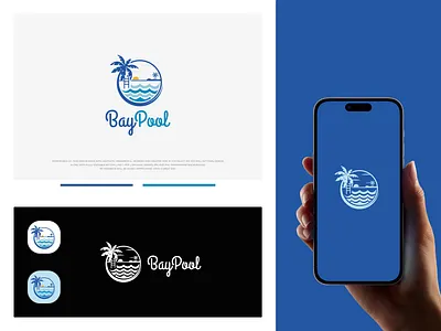 Swimming Pool Service Logo Design - Branding brand identity branding dribbble logo logo designer logo maker logos luxury logo minimal logo pool logo service logo swimming logo swimming pool