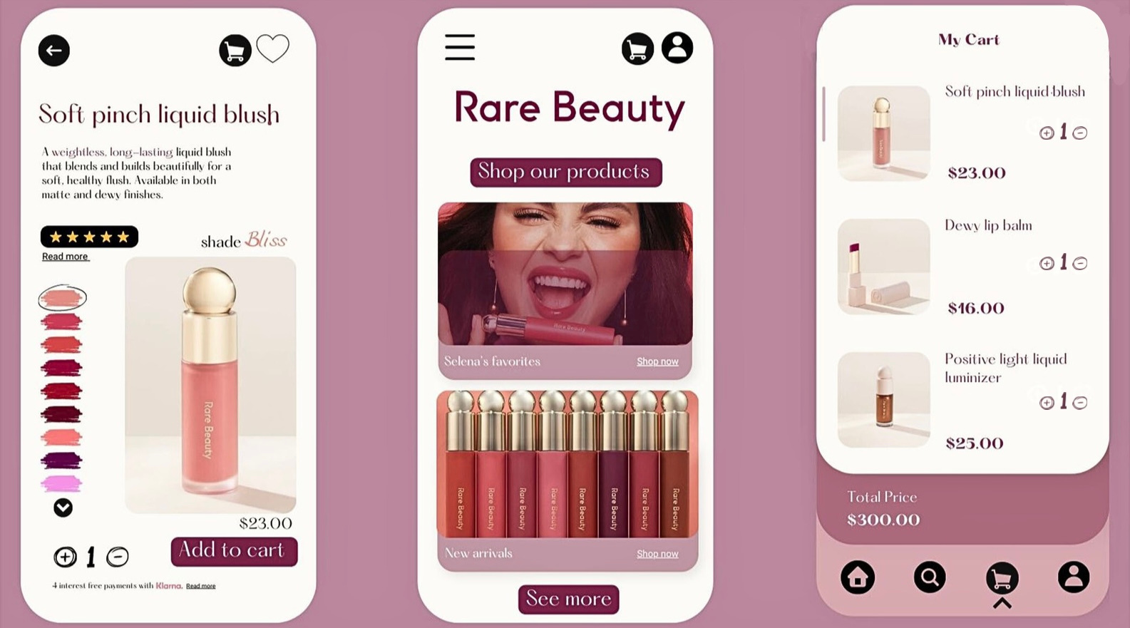 Makeup product app design by Marium on Dribbble