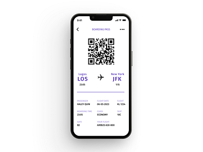 Day 24 - Boarding pass #dailyui #ui #024 #boardingpass app design typography ui