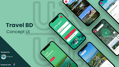 Travel BD - Concept App UI app design mobile app design mobile design ui ui design uiux