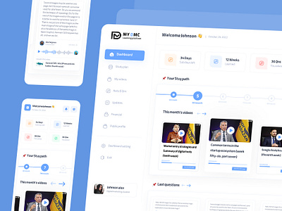 User Dashboard for MYDMC dashboard design designer education learn learning lms ui ui design uiux ux