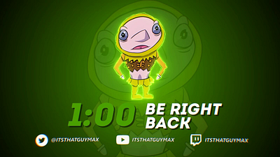 Be Right Back Screen 2D Animation luckydart