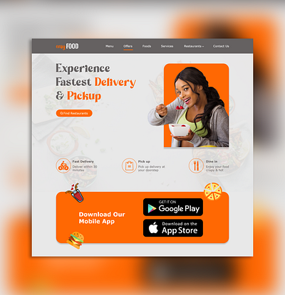 Food Delivery Site design graphic design ui ux