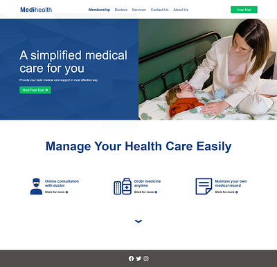 Medical Website design graphic design ui ux