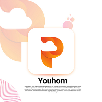 P letter logo 3d branding graphic design logo