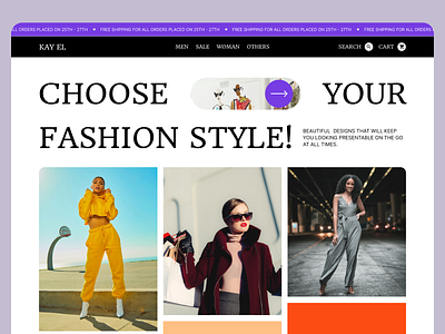 Web Design: Kay El Landing Page - Modern and Vibrant branding design homepage landing page minimal modern typography ui ux