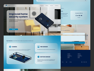 Home Security Web Design: Landing Page / Home Page UI home page visual design
