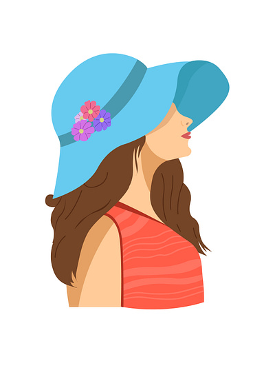 Side portrait of a girl graphic design illustration side portrait of a girl vector