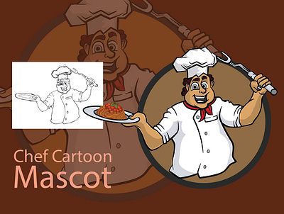 Chef Cartoon Mascot alfredo pasta. chef chef cartoon mascot chef mascot cheflife design digital illustration digitalart graphic design illustration italian chef logo mascot mascot logo pasta pasta chef vector