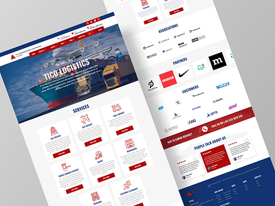 Web Design for Logistic Company branding design logistics ui ux website