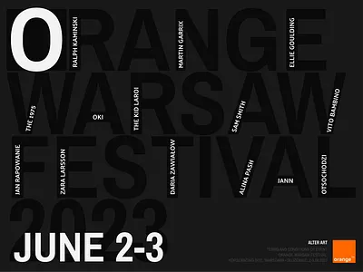 Orange Warsaw Festival 2023 branding design graphic design illustration typography vector